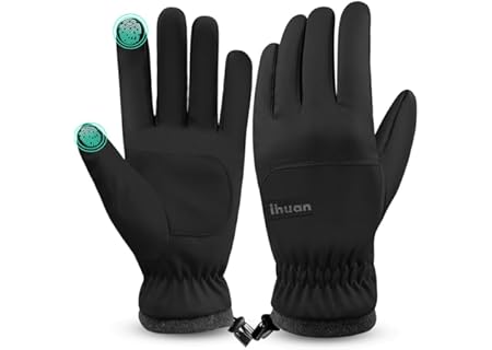 ihuan Winter Waterproof Ski Gloves Men Women, Snow Warm Cycling Cold Weathe...