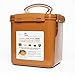Crazy Korean Cooking Premium Kimchi, Sauerkraut Fermentation and Storage Container with Inner Vacuum Lid, Sandy Brown - 1.6 Gallon (6.4L)