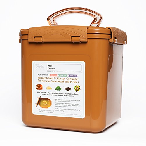 Premium Kimchi, Sauerkraut Fermentation and Storage Container with