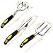 Tvird Gardening Tools Set 6 Piece Gardening Kit with Heavy Duty Cast-Aluminum Heads & Ergonomic Handles Including 2 Shovels,Weeding Fork,Hand Rake,Hand Fork,a Sharp Pruner.thumb 4