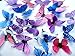 Assorted Purple Pink Blue Wafer Paper Butterflies 1.75 Inch for Decorating Desserts Pack of 12