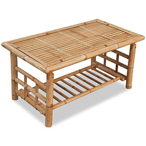 Tidyard Gartenmöbel Bambus Gartengarnitur Sitzgruppe Sessel Bank Tisch Sitzgarnitur Garten Set 3 Stühle 1 Tisch – Bild 6