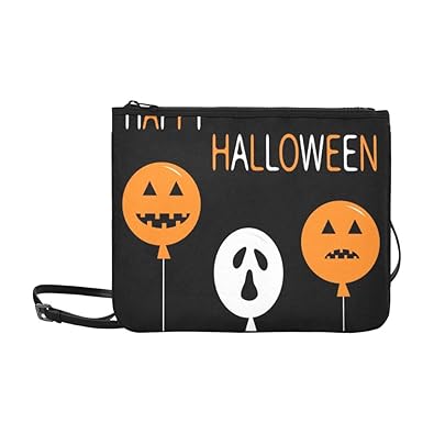 WYYWCY Drei Ballon Set Kürbis Gespenster Lächeln Benutzerdefinierte hochwertigem Nylon Slim Clutch Crossbody Tasche Umhängeta