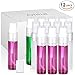 Olilia Glass Spray Bottles with Silver Fine Mist Sprayer 12 Pack of 10ml (1/3oz) - Refillable Empty Bottles Perfect for Essential Oils (Mixed Color)