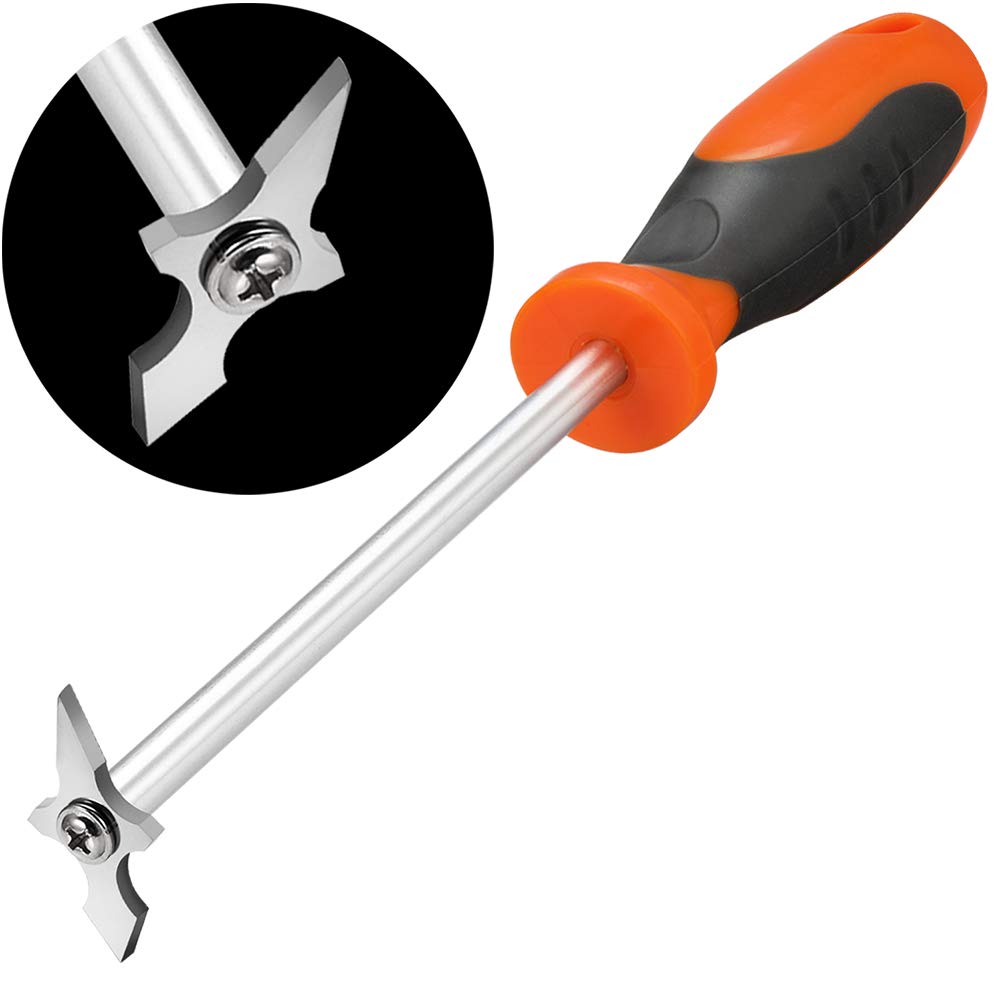 REETREE Caulking Removal Tool Grout Cleaner - Scraper, Scrubber Brush Tile Joint Cleaning Brush - Remove Grout or Clean Tile Joints Seams or Corners
