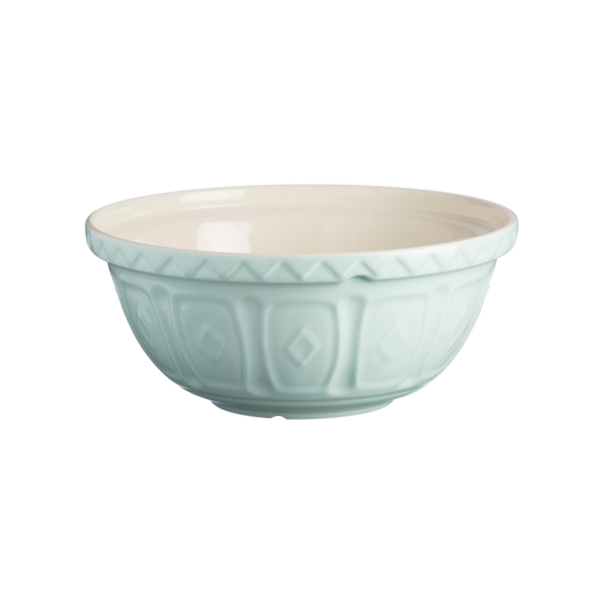 Mason Cash Colour Mix Powder Blue Mixing Bowl | 2.7 Litre Capacity | 26cm Earthenware Bowl with Classic Pattern Design | Lightweight & Dishwasher Safe | Ideal for Baking, Pastry, Cakes & Cookies