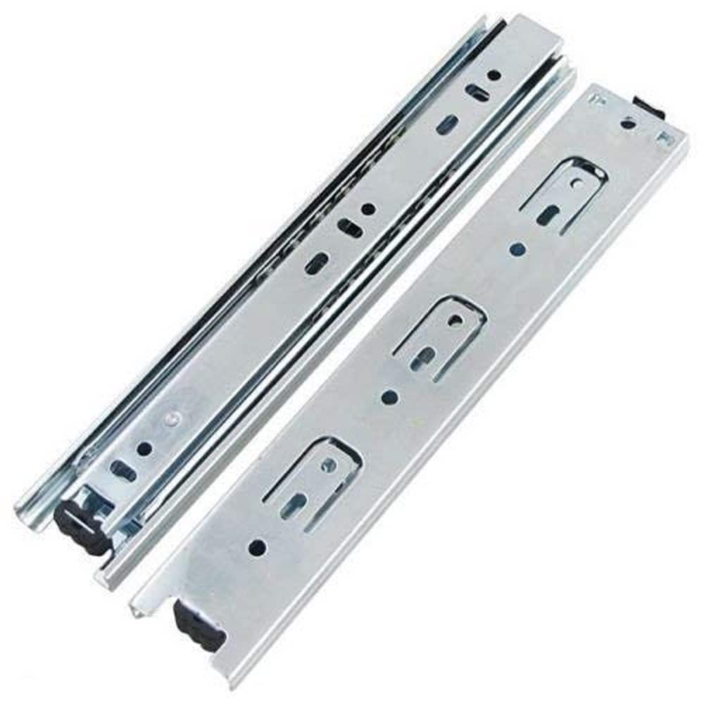 Merriway BH07433 (2 Pcs) Drawer Runner Slides, Ball Bearing Double Extension, BZP 300mm x 45mm - Pack of 1 Pair