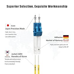 FLYPROFiber- 0.2M-6Pack OS2 LC to LC Fiber Patch