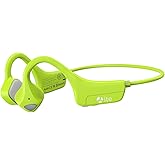 YouthWhisper Bone Conduction Headphones Bluetooth, Open Ear Wireless Headset with Mic, Sweat Resistant Earbuds for Runnig Workout Hiking Running Fitness Walking (Green)