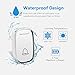 Bodyguard Wireless Doorbell,Waterproof Chime Kit Operating at 1000ft with 1 Push Button Transmitter（Battery included）and 2 plug-in Receivers,36 Chimes,4 Level Volume LED Indicator - white