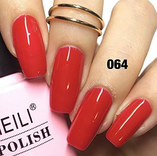 AIMEILI Gel Nail Polish Red, UV LED Soak Off Nail Art Manicure Pedicure Ideal for Salon Studios & Home Use - Image 5