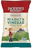 Jackson's Honest Salt and Vinegar Potato Chips Made With Coconut Oil, 5 Ounce