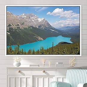 signwin Framed Canvas Wall Art Calming Waters Aerial...