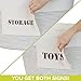 Emopeak Storage Basket - Cotton Rope with STORAGE and TOYS Labels, Beautiful Color Design, Home Decor addition for Toy Storage, Blankets, Laundry, Games