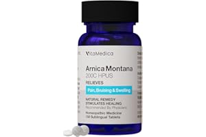 VitaMedica Arnica Montana 200C Rapid Dissolve Tablets for Natural Pain, Bruising, and Swelling Support - High Potency Homeopathic Medicine for Injury and Surgery Recovery - 150 Ct - 50 Servings