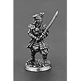 CAULYS Alloy Samurai Model, Ancient Mini Warrior Model Toy, Japanese Style Table Games and Chess Decoration Military Manual, DIY Alloy Samurai Doll (N)