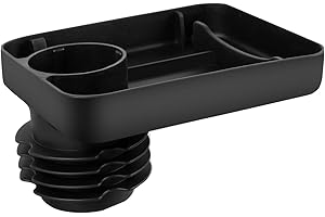 DCG Center Car Seat Tray for Kids Travel - Snack & Cup Holder, Toddler Food Tray (Black)