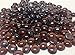 Dashington 5 Pounds-Flat Amber Colored, Glass Marbles for Vase Filler, Table Scatter, Aquarium Decor