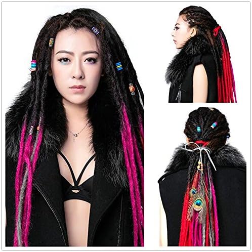 HAIQUAN Handmade Dreadlocks Extensions Reggae Hair 22" Soft Faux Locs Crochet Havana Mambo Twist Braiding Hair Ombre Color