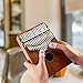 Kalimba 17 Keys Thumb Piano with Asmuse Songbook Tuning Hammer Carrying Bag Thumb Picks Cleaning Cloth (KOA)