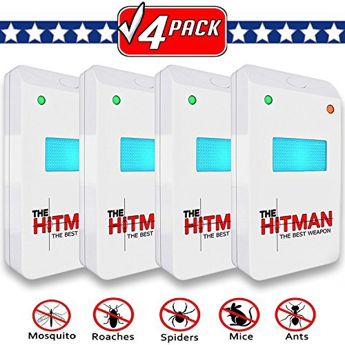 Pest Repeller - BEST Control 4-Pack with MAXI BAND TRIPLE Power Ultrasonic + Electromagnetic + Night Light - Plug-In Electronic Home Repellent Anti Mice, Ant, Roach, Mosquito, Indoor Pest Repeller - BEST Control 4-Pack with MAXI BAND TRIPLE Power Ultrasonic + Electromagnetic + Night Light - Plug-In Electronic Home Repellent Anti Mice, Ant, Roach, Mosquito, Indoor