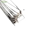 Saim-72-Pcs-Fishing-Leader-line-Wire-Soft-Plastic-Coated-Stainless-Steel-Wires-With-8Shape-Ring-and-Connector-Black