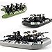 lmoulse Army Men Action Figures Military Base Set Army Toys of WW 2 Plastic Army Men Military Soldier Battle Group Battlefield Accessories Playset with Play Bucket - 300+ Pieces