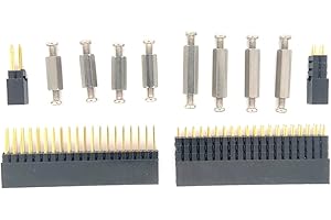 HAT Hardware Kit Including GPIO&PoE 2x20&2x2 Pin Extra Tall Headers and Standoffs Compatible with Raspberry Pi 5 4B 3B+