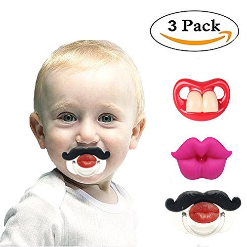 Baby pacifier, mustache pacifier, funny baby pacifier, …