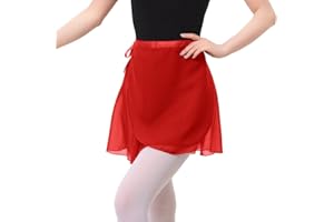 BACKGARDEN Women Sheer Chiffon Wrap Over Scarf Mini Ballet Skirts for Ballerina Dancer Classes Practise Performance