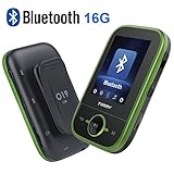 Mp3 Player with Bluetooth 16GB Clip Sport Mp3 Player Support up to 64GB Music Player-Green by TIMMY