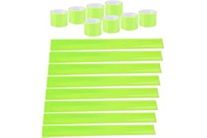 Hoemwarm 20 Pcs Reflector Snap Bands Fluorescent Slap Armbands High Visibility Slap Reflector Strips Safety Bands for Children Adults Boys and Girls When Cycling Running Hiking Jogging