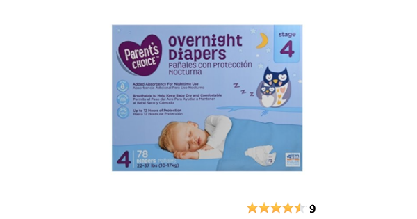 parents choice size 4 diapers weight