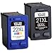 Voshy Remanufactured Ink Cartridges Replacement for HP 21 22 (Black and Tri-Color, 2-Pack), Compatible with HP Officejet 4315 J3680 Deskjet F4140 F4180 F380 3930 D1430 D1455 PSC 1410 Printer