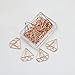 30pcs Diamond Rose Gold Paper Clips in Reusable Tinplate Paper Clip Holder Dispenser Bookmarks Clips Set