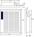 Fahrenheat FSSHO4004 Smart Series Digital Programmable LED Touchscreen Wall Heater for Home and Commercial Use, White