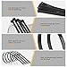 GOOACC Heavy Duty 8 Inch, Ultra Strong Plastic Multi-Purpose Cable Zip Ties 100-Pack, Black