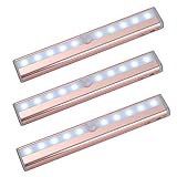 Zoeson 10 LED Battery-Operated 3-Pack Motion Sensing Closet Light Under Cabinet Light