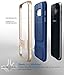 Galaxy S7 Case, Vena vAllure Wave Texture, Bumper Frame, Drop Protection CornerGuard ShockProof, Strong Grip, Slim Hybrid Cover for Samsung Galaxy S7 (Gold/ Navy Blue)