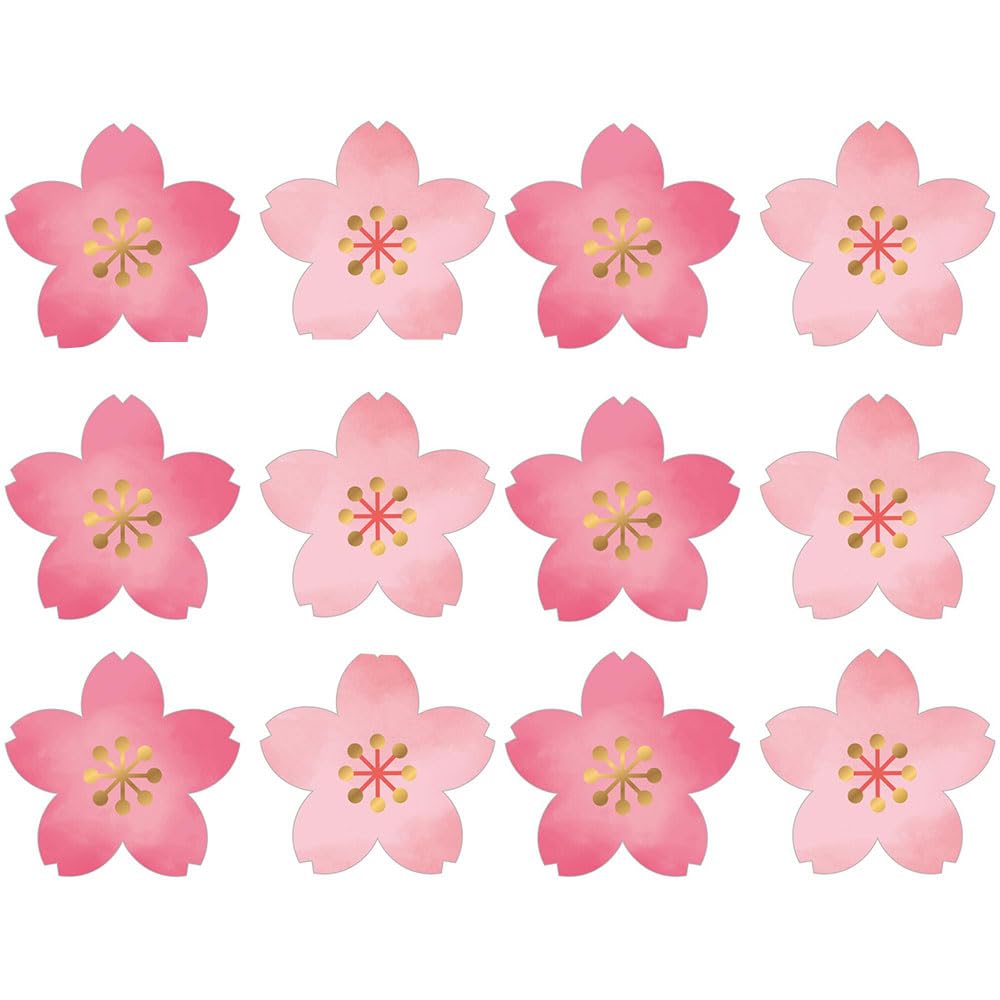 4 pcs Sakura Stickers Pink Stickers Scrapbook Stickers Mini Pink Cherry Blossom Petals DIY Decoration Flower Stickers for Scrapbooking Album Phone Case Laptop Card Making