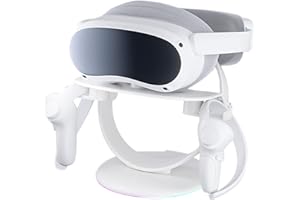 KETAN Universal VR Charging Dock Stand with RGB Colorful Lights - Type C Cable Desk Charger Station for Oculus Quest 2, Playstation VR2 PS4 VR, HTC Vive & Other VR Devices