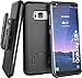 ENCASED Belt Clip Holster Case for Galaxy S8 Plus - Secure Fit DuraClip Shell Combo w/Kickstand for Samsung S8+ (Black)