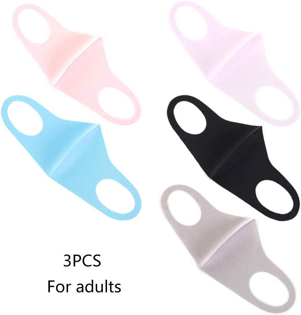 Koehope 3Pcs/Set Adult Kids Mouth Másk Dustproof Anti-Fog Protective Reusable Anti-Dust M-A-S-K-S