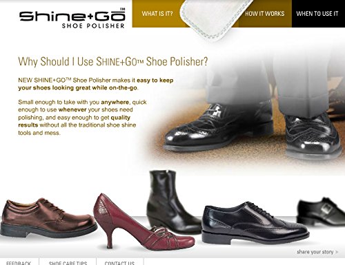 Shine To Go Shoe Polisher, Black (Pack of 24)