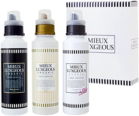 Amazon Co Jp Mieux Luxgeous ミューラグジャス ギフトボックス 68r 洗剤黒１ 柔軟剤金1本 柔軟剤リペアー1本 ドラッグストア