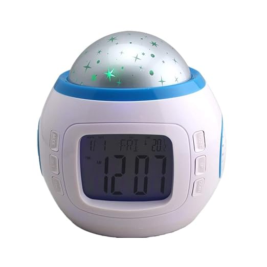HXMSXROMID Despertador Despertador De Luz Proyector Musical ...