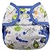 Blueberry One Size Coveralls Cloth Diaper Cover, Bundle of 2, Made in USA (Bugs & Traffic)