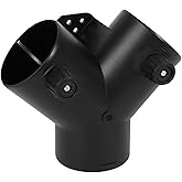 Moovul 75mm Y Branch Air Heater Valve Air Vent Outlet,3 Way Air Ducting Pipe with Adjustable Valve Flap for Eberspacher Webas