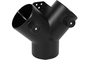 Moovul 75mm Y Branch Air Heater Valve Air Vent Outlet,3 Way Air Ducting Pipe with Adjustable Valve Flap for Eberspacher Webas