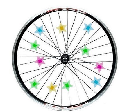 AISHEMI About 72 PCS Different Designs Bike Bicycle Wheel Spoke Beads Plastic Clip Spoke Bead Bicycle Beads Wire Beads Decorations